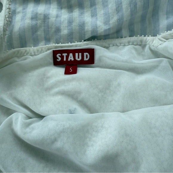 STAUD Cream and Blue Floral Dress - Picture 4 of 6